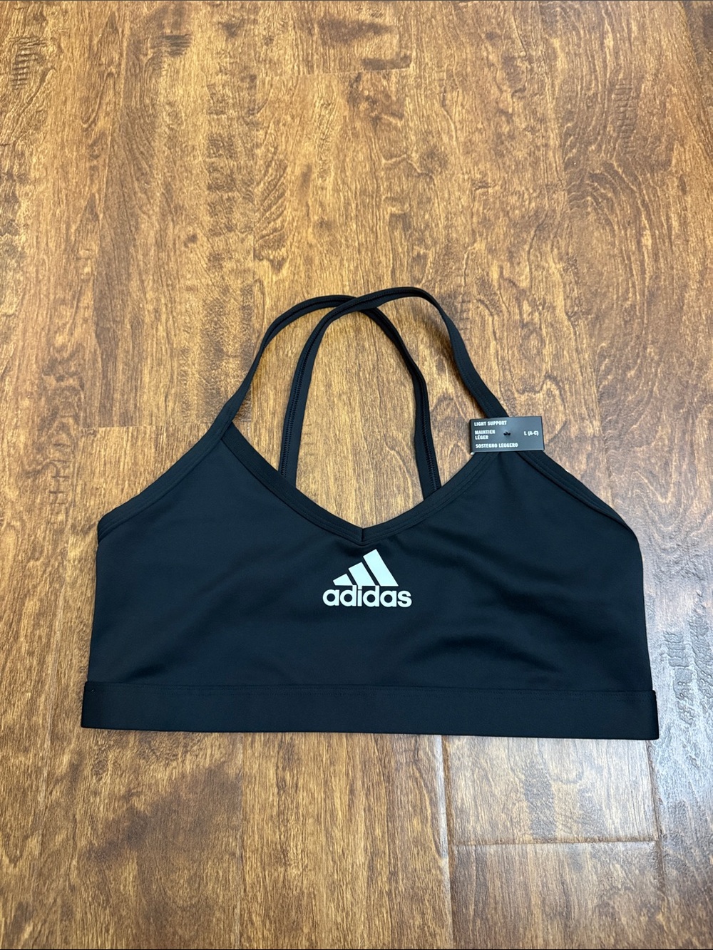 adidas Black Logo Sports Bra Size LAC